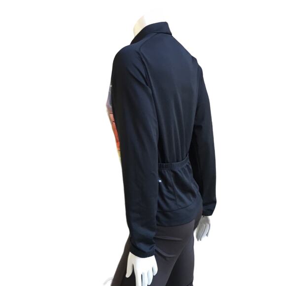 Sugoi 1/2 Zip Floral Cycling Black Jacket with Pockets Women's Size Medium - Picture 2 of 7